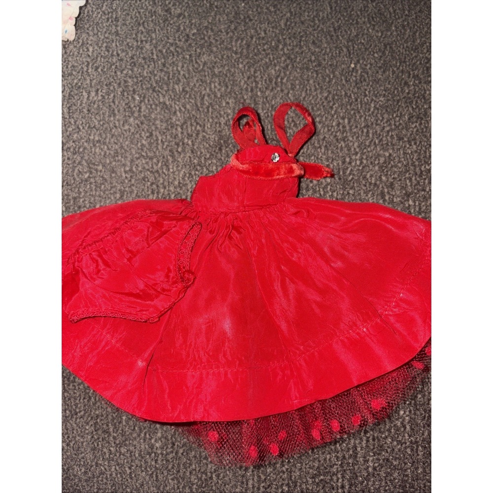 Vintage Vogue JILL Doll Outfit 7411 red dress tulle slip Party